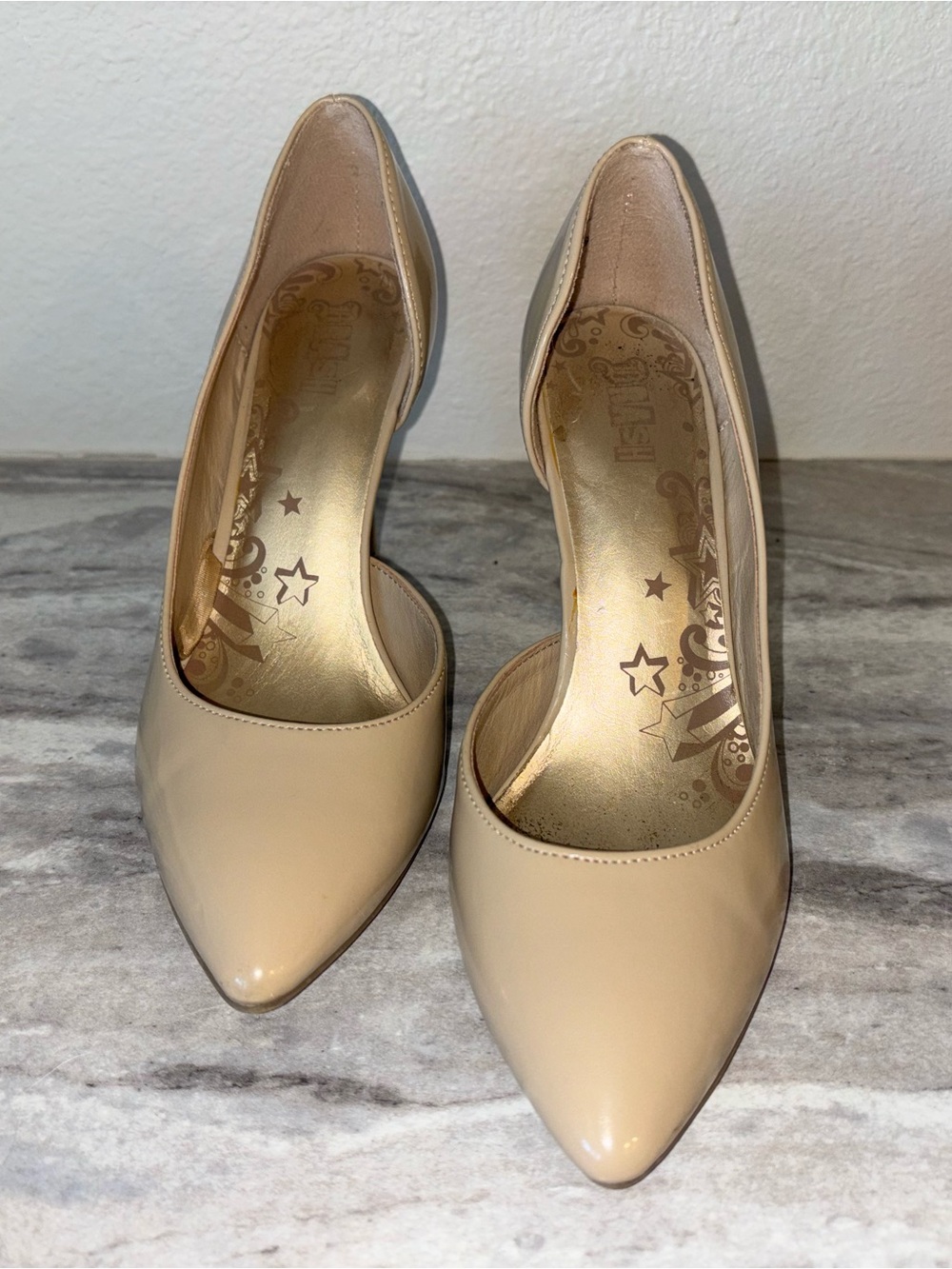 Brash Beige Pointed-Toe Pumps